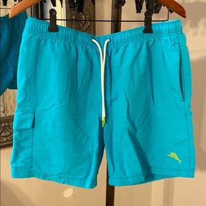 Turquoise Tommy Bahama Mens swim trunks
